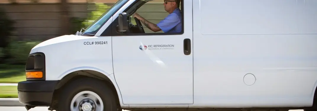 KIC Refrigeration service vehicle serving Clinton area